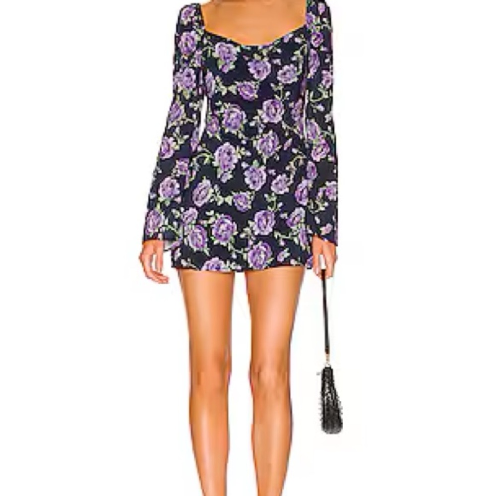 Floral Long Sleeve Mini Dress
